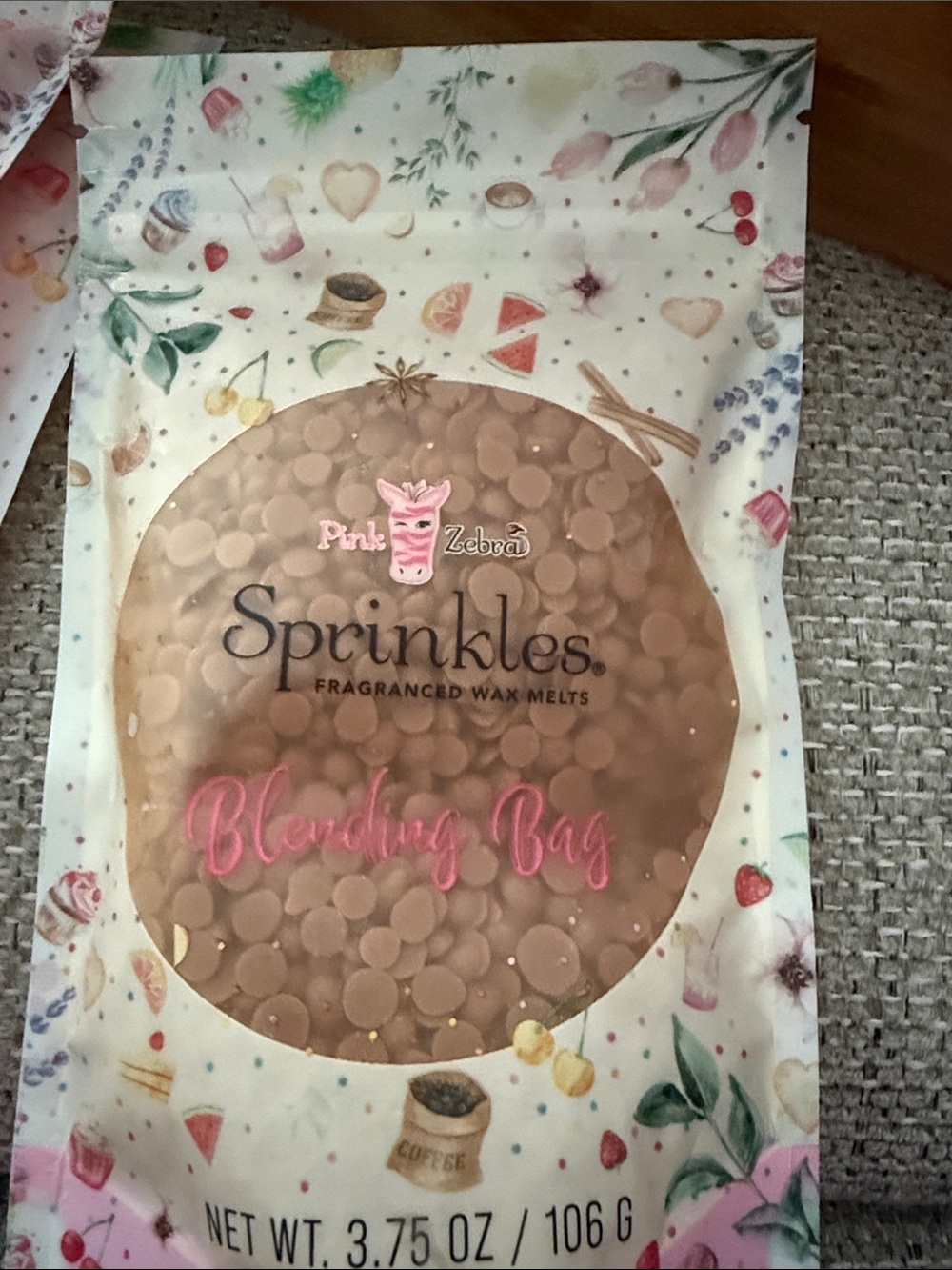 Pink Zebra Brown Sprinkles Blending Bag